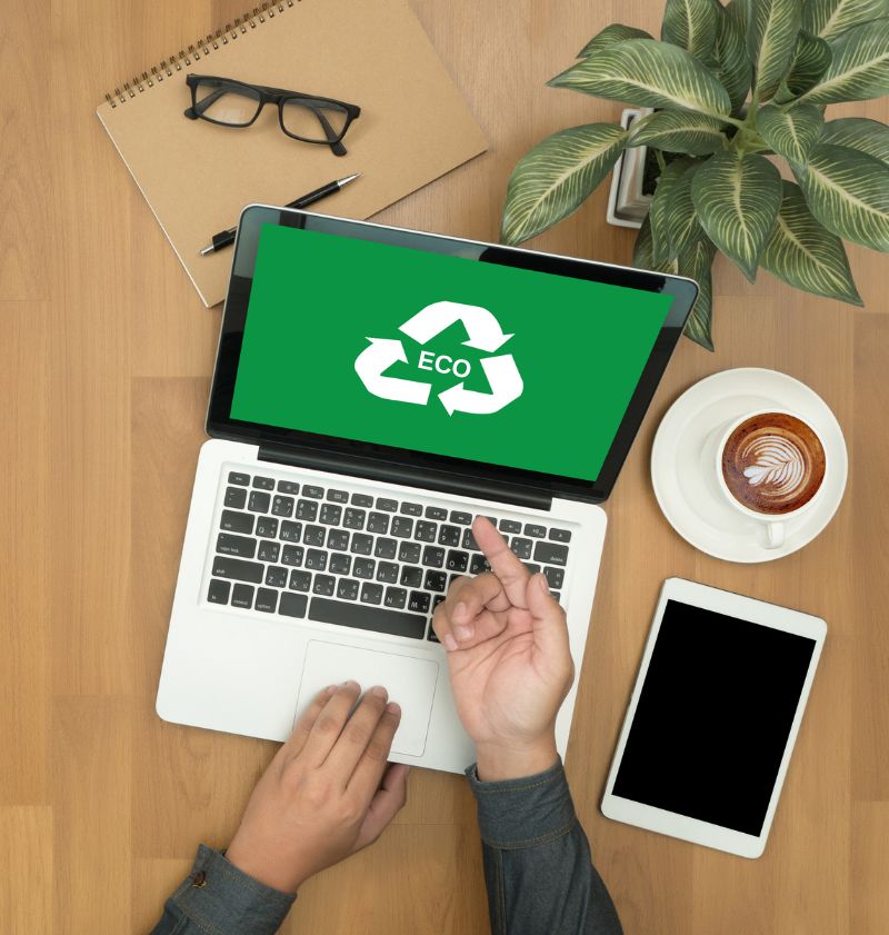 Eco Recycling e-waste management team handling electronic waste